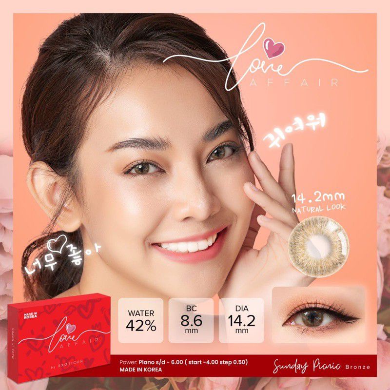 SOFTLENS LOVE AFFAIR BY X2 FREE LENSCASE / SOFLENS / SOFTLEN / EDP