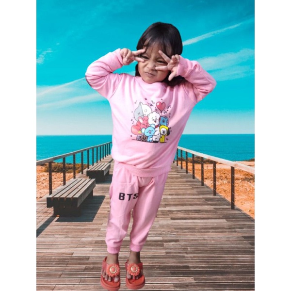 JOGER ANAK/SETELAN ANAK BTS PEREMPUAN
