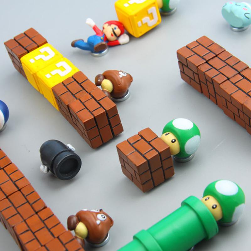 Magnet kulkas kartun karakter super mario bros miniatur lucu unik impor import surabaya