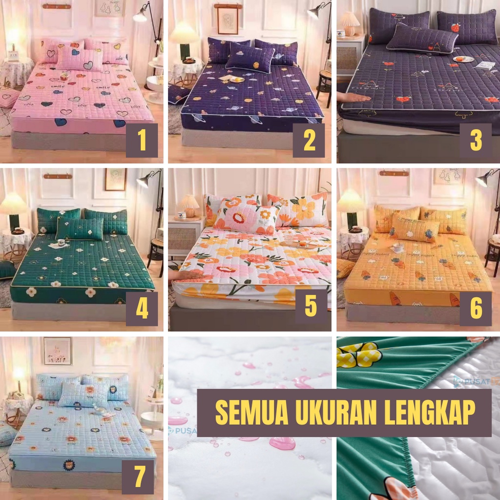 Sprei Viral Waterproof / Sprei Protector bermotif / Sprei anti air ukuran 160x200CM dan 180x200cm