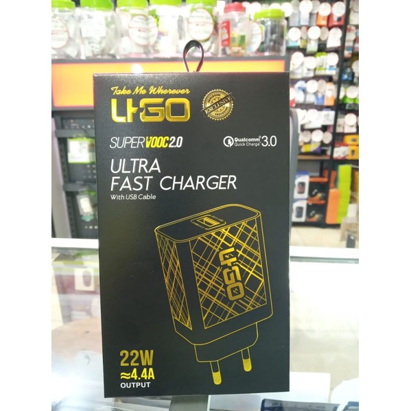 Cas Charger UGO AQ-09 micro/Type c super vooc2.0 Ultra Fast charger 3.0 Qualcomm 22W