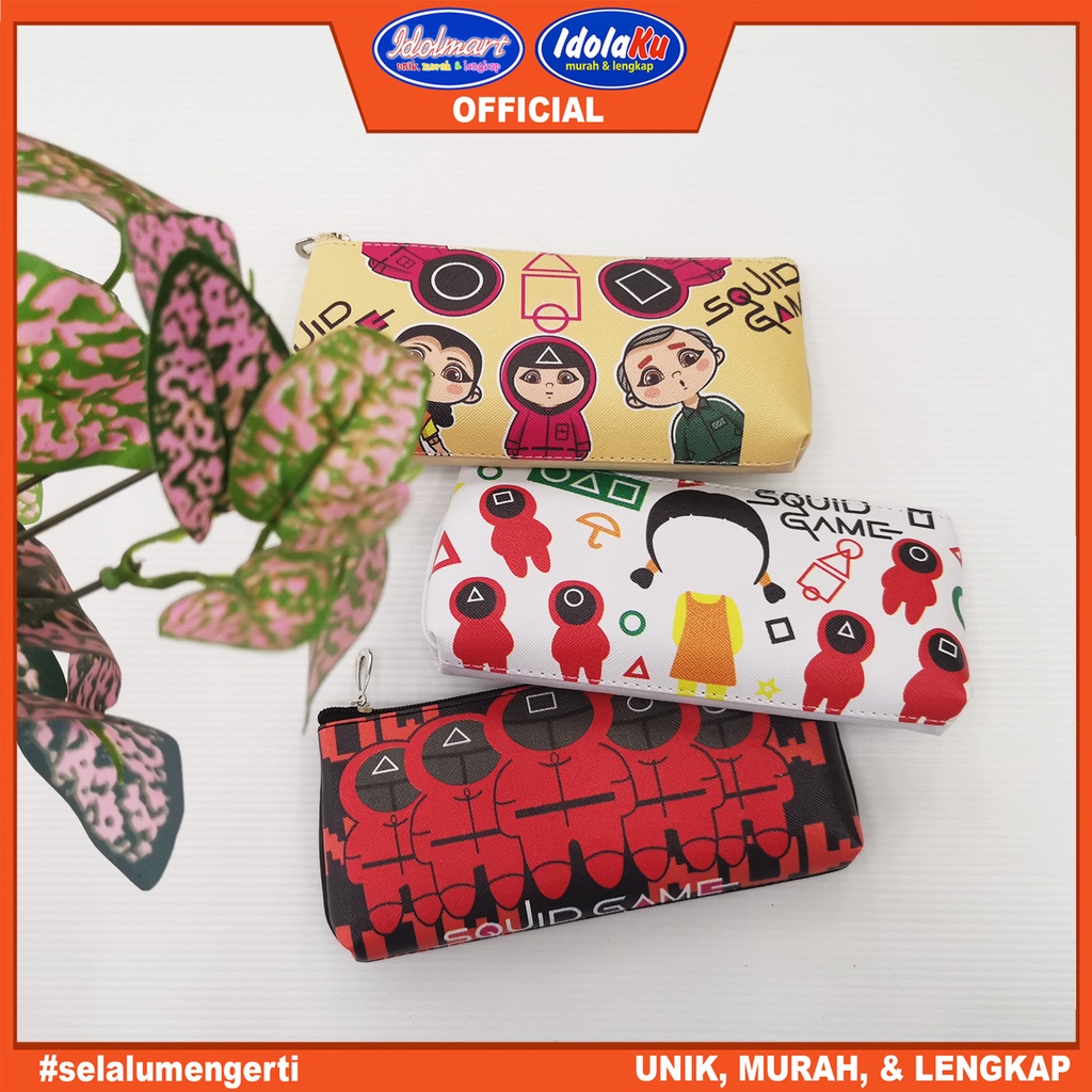 IDOLMART Pen Case Karakter Squid Game / Tempat Pensil Anak Sekolah Lucu Surabaya