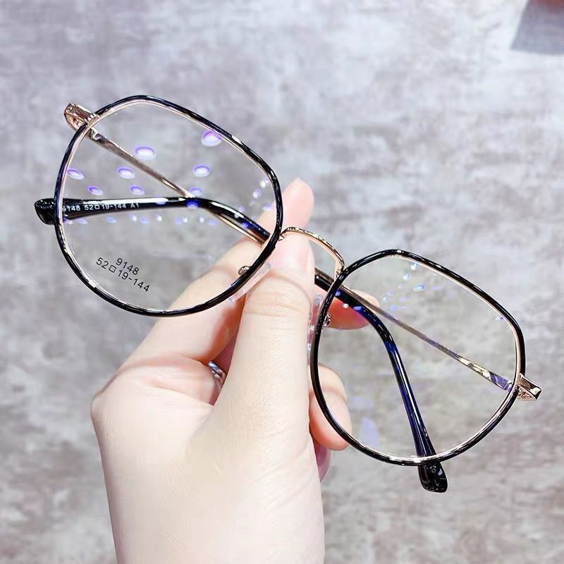 *ALIBABA1688*COD Kacamata Anti Radiasi / Kacamata Baca Frame Anti Radiasi Kacamata Metal Gaya Retro Untuk Pria / Wanita