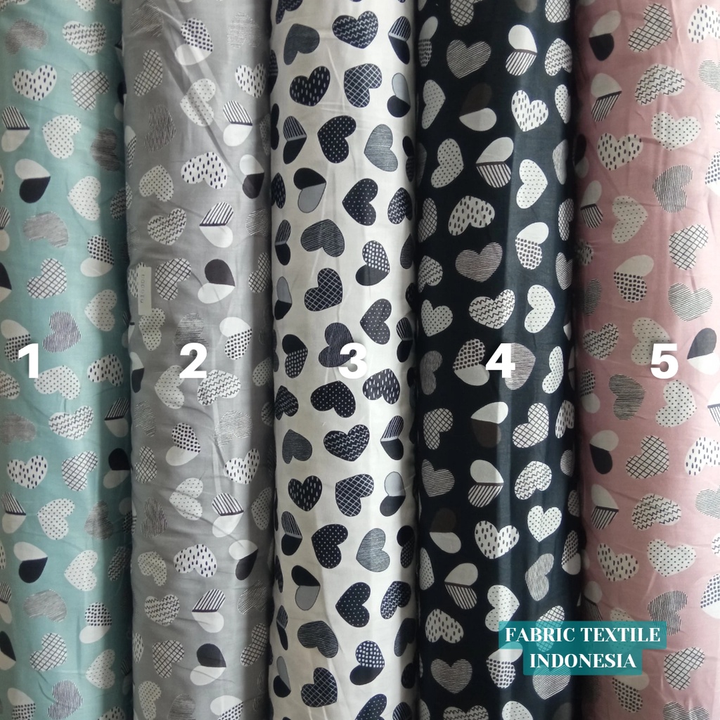 KAIN KATUN JEPANG MOTIF TOKAI SENKO / JAPAN DESIGN / KAIN MOTIF LOVE / KAIN KATUN JEPANG LOVE / KATU