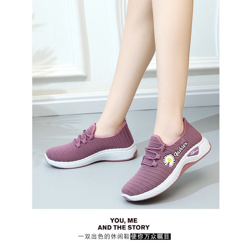 ♫ Megata ♫ SP024 Sepatu Bunga Daisy Sneakers Wanita Korea Import Fashion