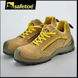 Safetoe Capella L7296 Sepatu Safety Shoes ESD Metal Free Composite - Brown, 38