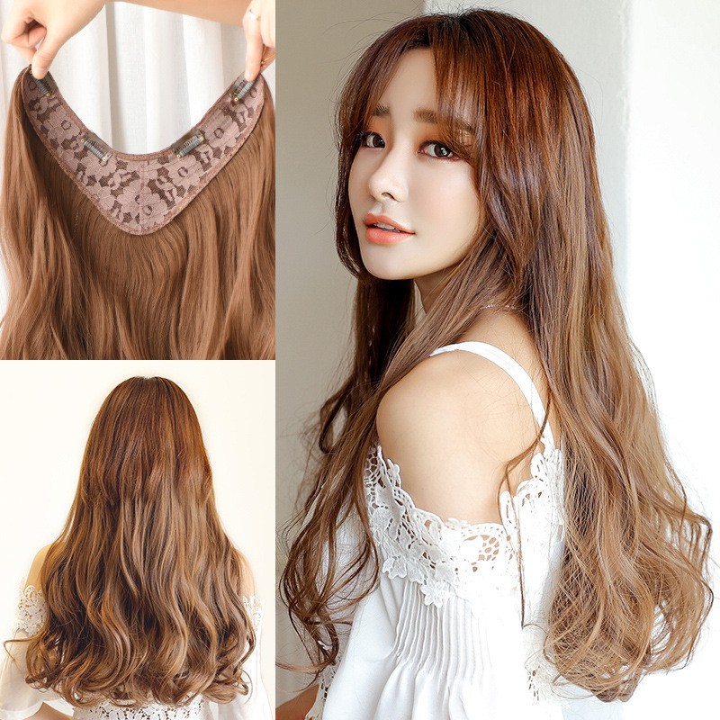 SHINY 60cm Wig Rambut Palsu  Panjang Bahan Fiber Sintetis 