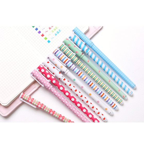 

10 Pcs Gel Pens / Pulpen Gel Warna-warni Lucu 0.38mm 1020-215