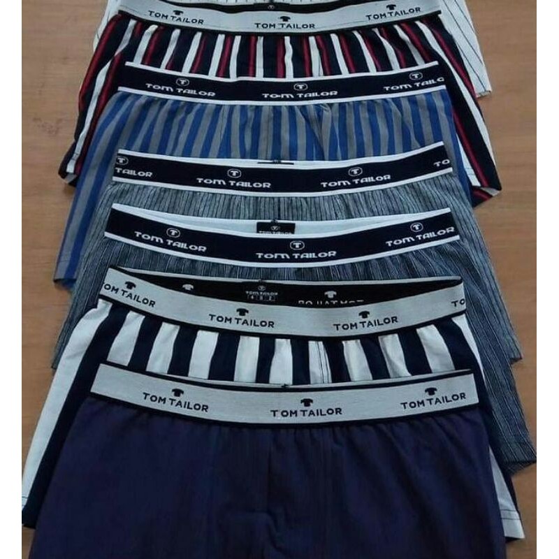 Boxer PriaT*om Tailor Men Boxer Short Stretch (Paket Isi 3 Pcs ) Original Branded