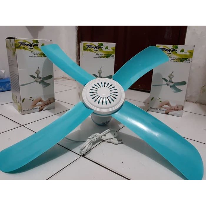 Teckyo MCF990-4 Mini Ceiling Fan 25 Watt Kipas Angin Gantung 4 Baling