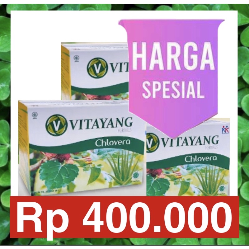 CHLOVERA VITAYANG PROMO 3 box KK INDONESIA ORIGINAL