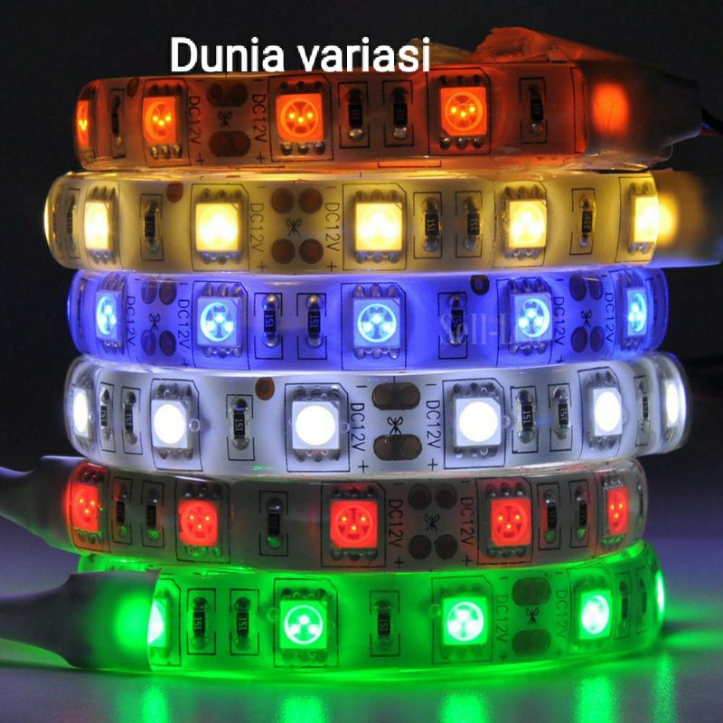 Lampu Roll LED Strip 5050 meteran 5meter 12volt dan 24volt