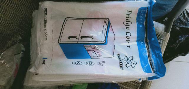 (anti Air)taplak Penutup Kulkas Waterproof Cover + Kantong Storage Pouch