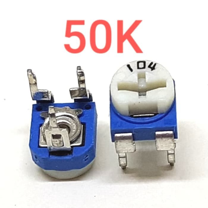 ♒ 50k Variable Resistor Trimpot Vr Trimmer Plastic Biru