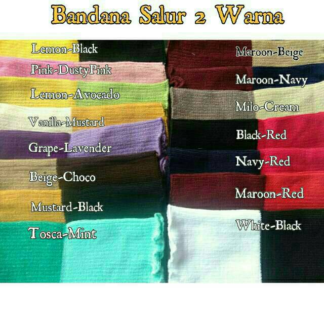 Inner Bandana | Bandana 2 Warna | Bandana Rajut