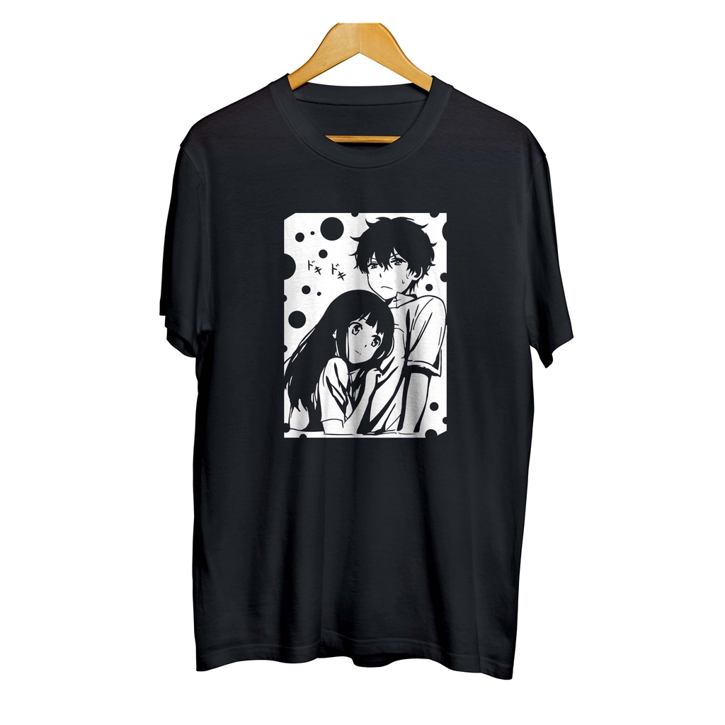 Kaos distro anime OREKI CHITANDA - HYOUKA material cotton combed 30s