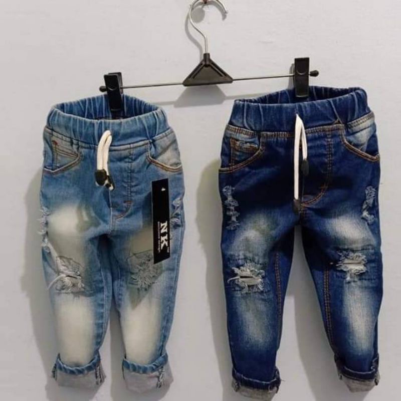 CELANA JEANS ANAK LAKI-LAKI  MOTIF SOBEK 1-9 TAHUN