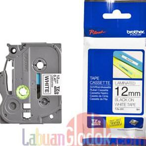 

BROTHER LABEL TAPE TZE-231 12MM BLACK ON WHITE TZE231