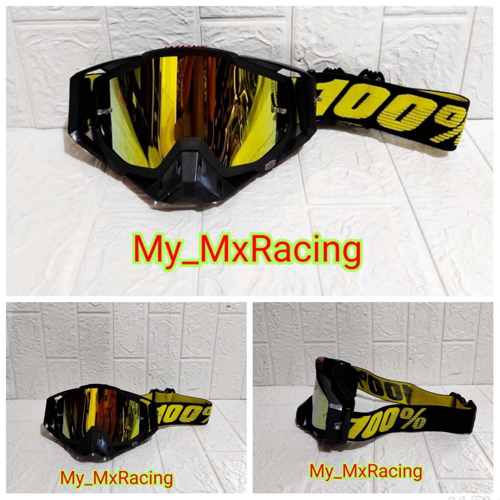 goggle cross trail or supermoto universal  berkendara kacamata helm goggle 100percen import kualitas premium goggle trail offroad bisa onroad berkualitas KODE 001