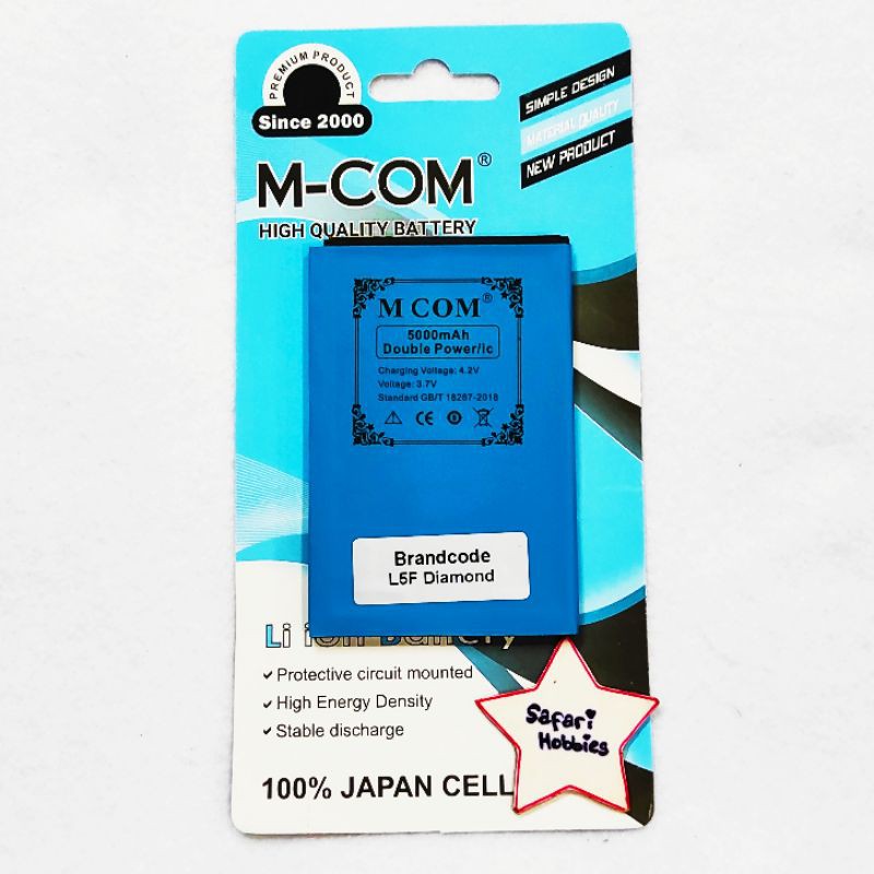 Baterai Brandcode L5F Diamond Double Power