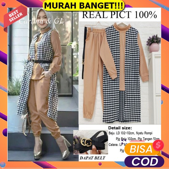 Ayumi Set Rok + Vest // Zara Premium //Setelan Wanita Kekinian // One Set Wanita Setelan Wanita Hima