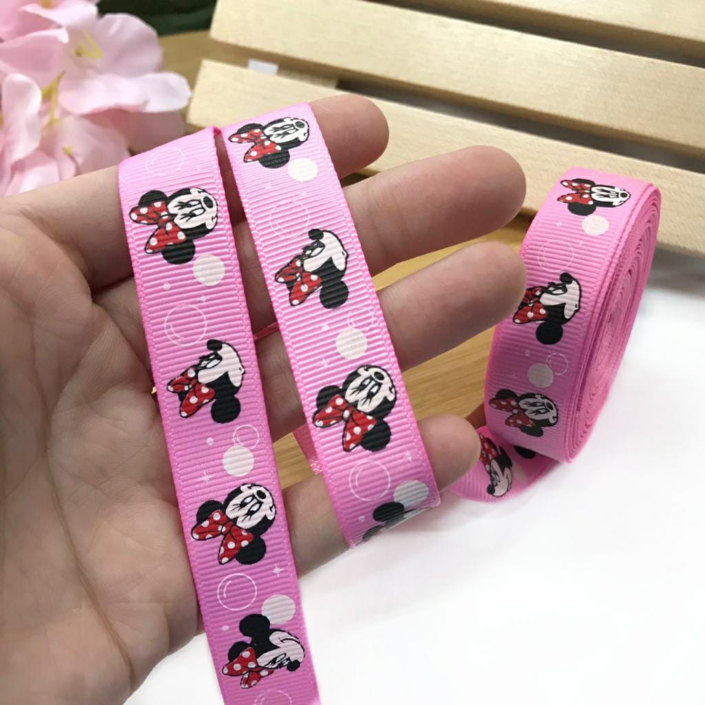 5 YARD - PITA GROSGRAIN MOTIF / PITA GROSGRAIN MOTIF MICKEY MOUSE/ MINNIE MOUSE / PITA DISNEy