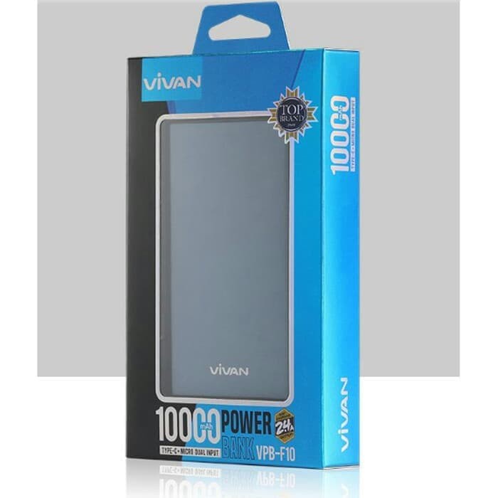 Power Bank Vivan VPB-F10 10000mah 2.4A Fast Charging Blue