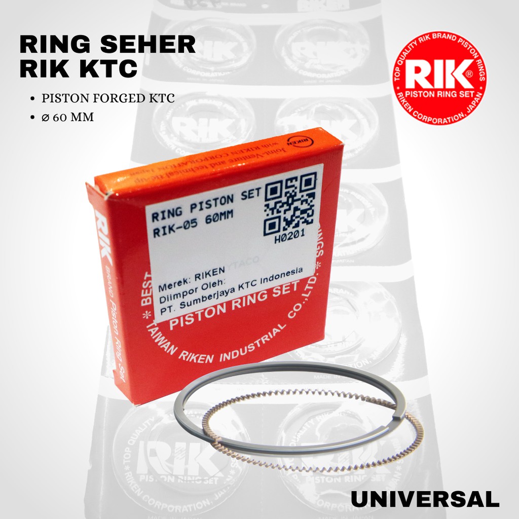 Ring seher rik 60 tebal 0.8 mm piston KTC kytaco Forged