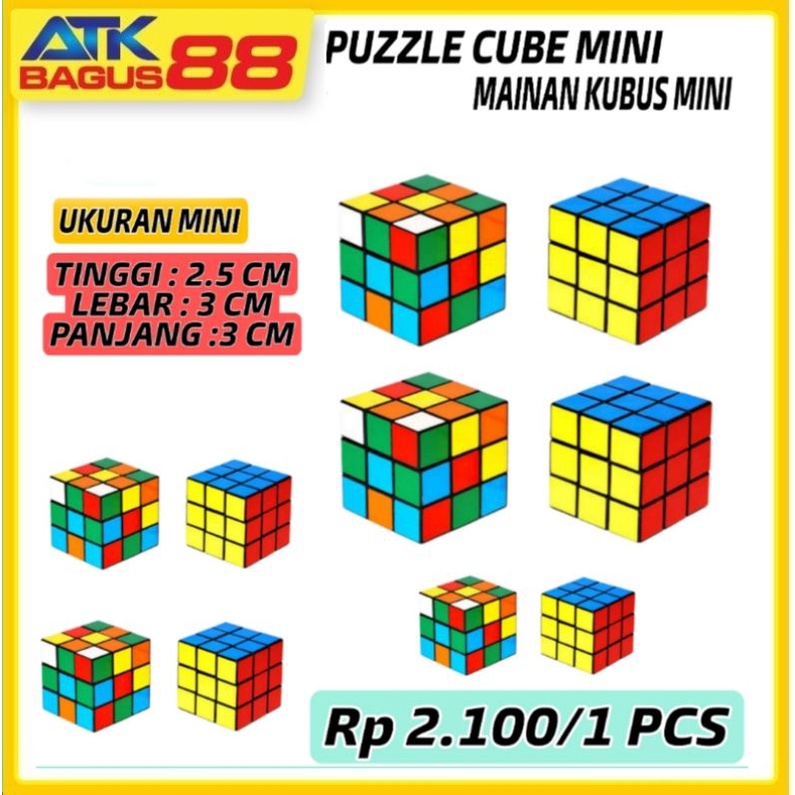 1 pcs mainan rubik kecil 3x3/puzzle cube mini/rubik mini