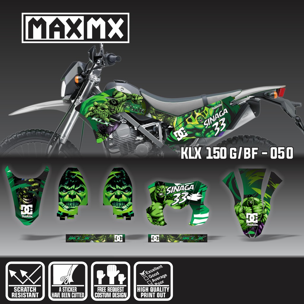 Decal Stiker Klx 150 Bf Dekal Sticker Striping Hulk Custom Full