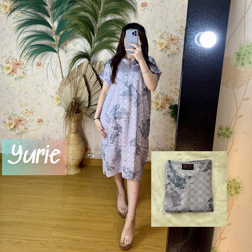 NCDY HOMEWEAR DASTER PENDEK SELUTUT RAYON PREMIUM LD 130cm BUSUI FRIENDLY KEKINIAN-Yurie PENDEK