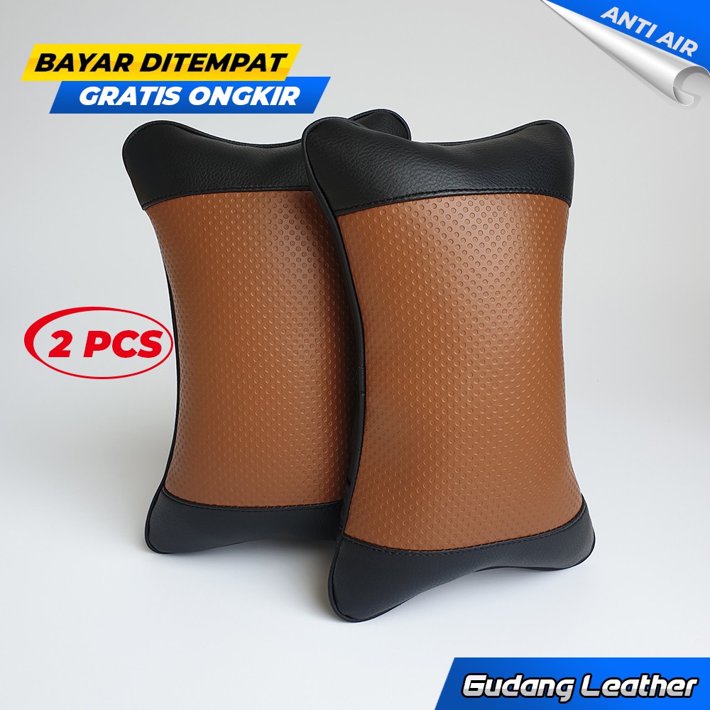 Bantal Mobil Kulit Premium / Kulit sintetis Motif Wajik