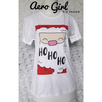 Aero Girls 5 6 tahun kaos anak perempuan remaja cewek original tshirt putih atasan lengan pendek