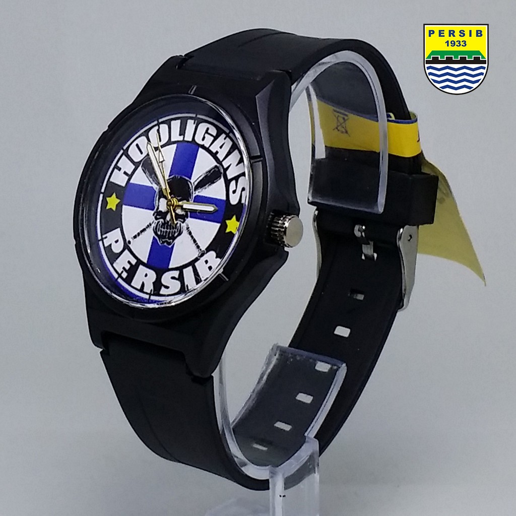 JAM TANGAN PERSIB ANTI AIR #HOOLIGANS (+BOX JAM BB &amp; +BATREI CADANGAN)