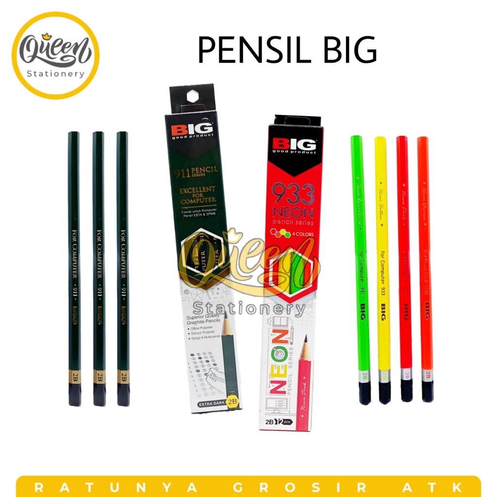 

(1 PCS) PENSIL 2B BIG / PENSIL KAYU / PENSIL UJIAN