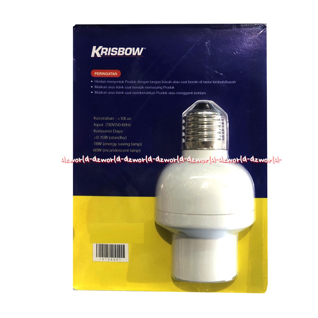 Krisbow Soket Lampu Otomatis Menyala Tempat Lampu Holder With With Cable E27 Fitting Lampu