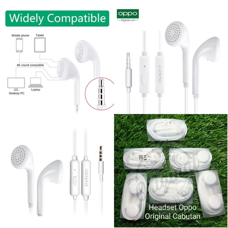 Hf hansfree headseat Oppo R9s Cabutan Original NP