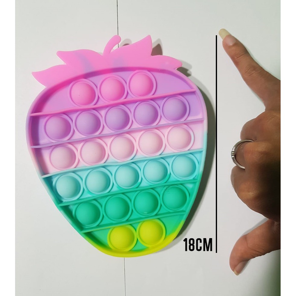 Mainan Anak Pop It Rainbow Lollipop Ice Cream unicorn strobery among as-1