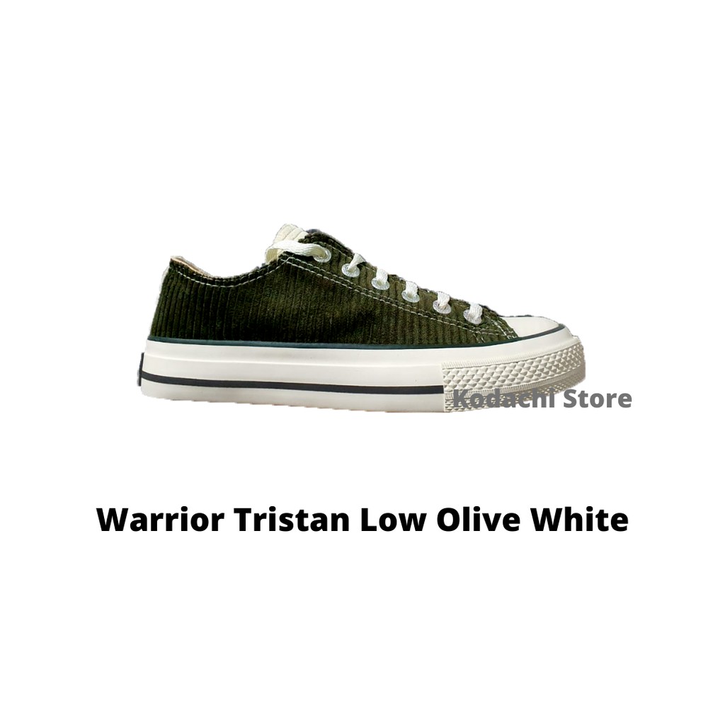 Sepatu Warriror Tristan Low Olive White - Warrior Shoes Original