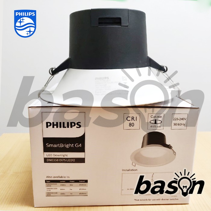 PHILIPS DN035B 14W 1200lm  D175 7&quot; PSU WH -  LED Downlight Profesional