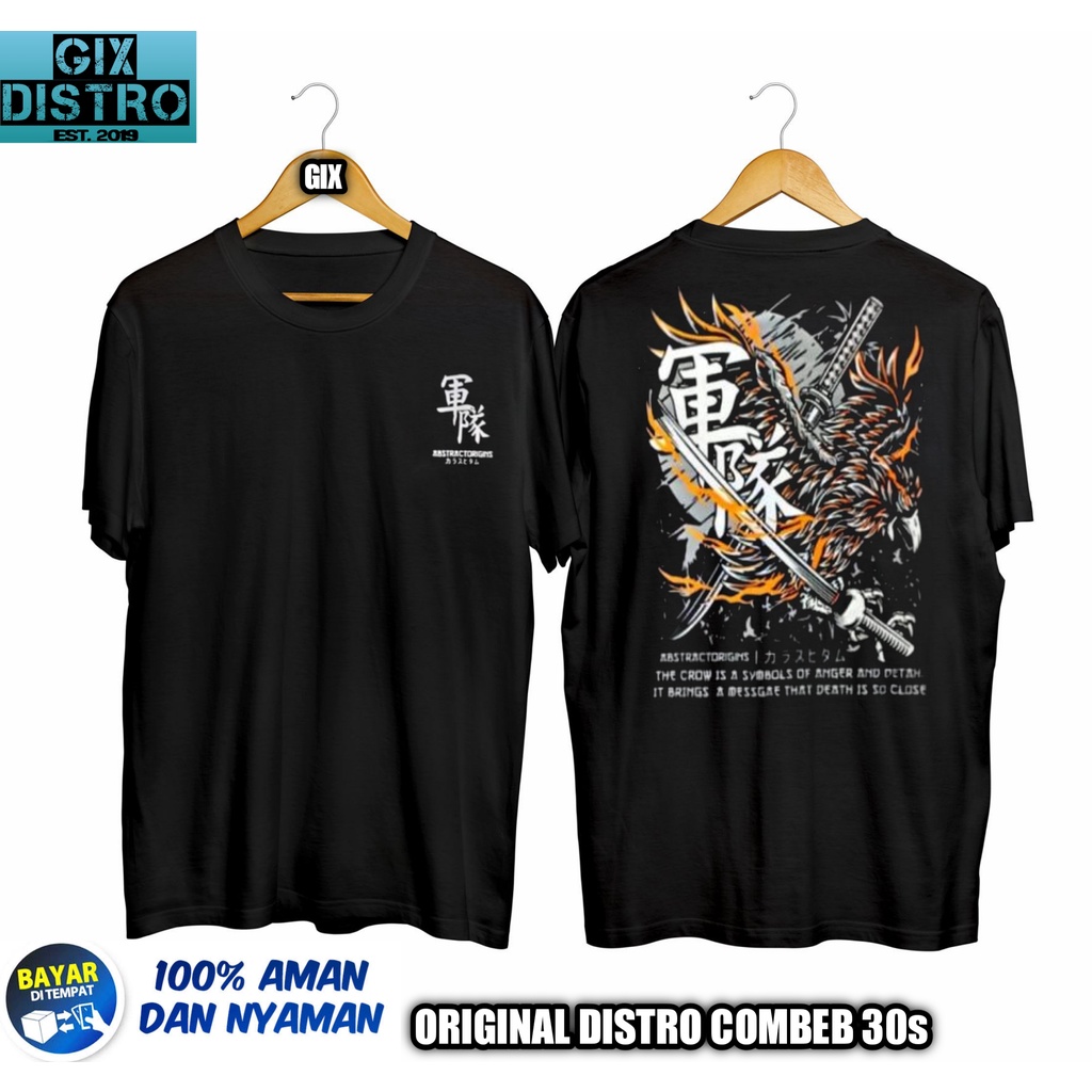 Jual Gix Distro Kaos Elang Pedang Kaos Samurai Kaos Desain Jepang