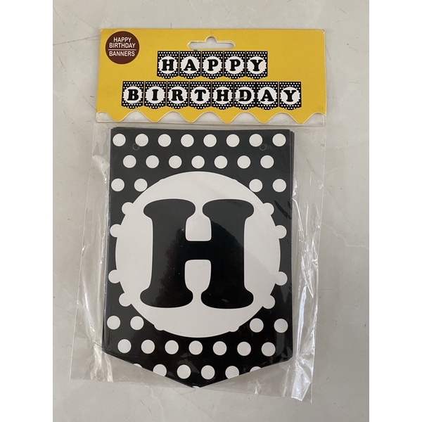 banners happy birthday-Hitam