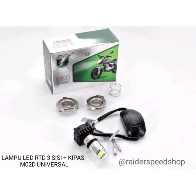 Lampu depan Utama headlamp LED HID RTD 3 sisi Original asli H4 Vixion CB 150  R 15 MX Fu