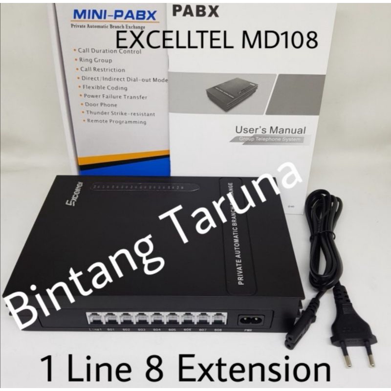 Mini Pabx Excelltel MD108 Pabx 1 line 8 ext Pabx Excelltel MD-108 ORI