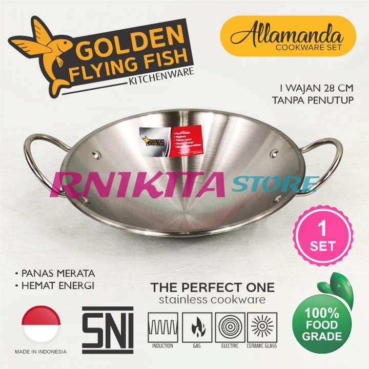 ALLAMANDA PANCI COOKWARE SET STAINLESS FOOD GRADE - Golden Flying Fish