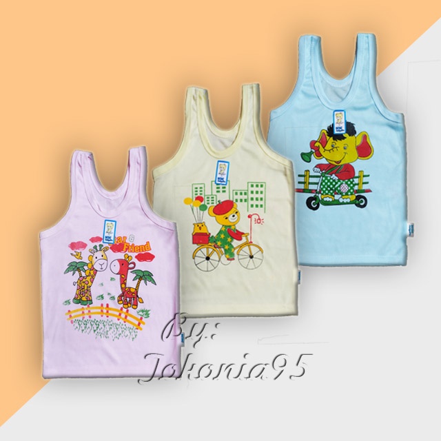 Singlet Kutung BEBE WARNA - Kaos Dalam Anak Motif Bebe SNI 3 Bulan - 8 Tahun