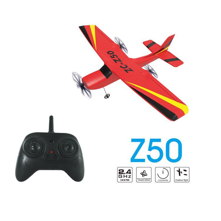 Import LeadingStar RC Plane RTF 2CH 2.4G ZC-Z50 RC Airplane Model RC Glider Drones Outdoor Toys for