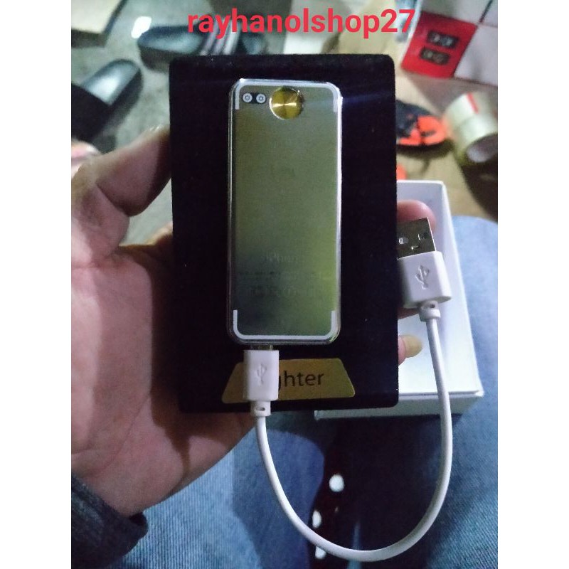 NEW!! KOREK API ELEKTRIK U S B MOTIF IPHONE MEWAH ELEGAN TAHAN LAMA MUDAH DI GUNAKAN