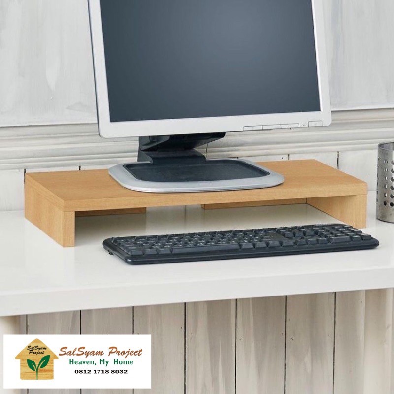 Dudukan Alas monitor / meja dudukan monitor stand monitor kayu / ALAS MONITOR KAYU RUSTIC