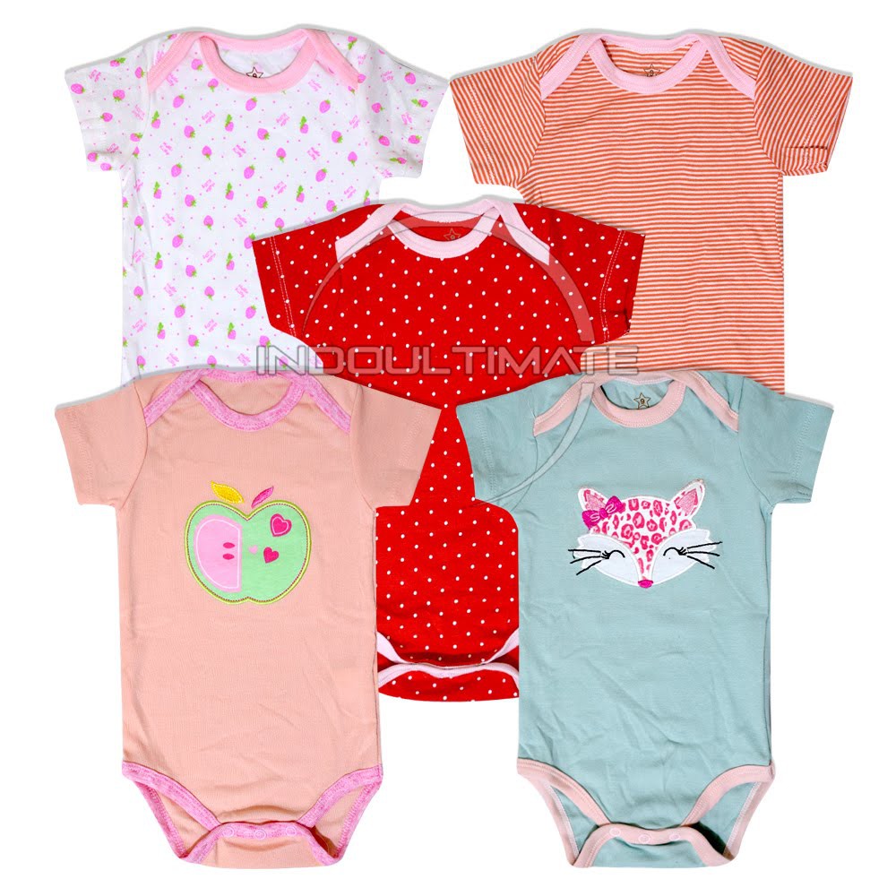 [5in1] Jumsuit Bayi Baru Lahir Jumsuit Anak Jumper Baby Newborn Perlengkapan Baju Bayi BC-01-4